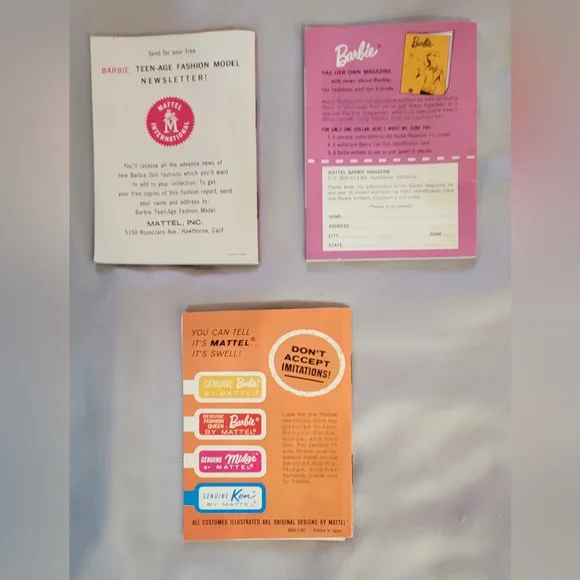 3 Vintage Barbie Doll Catalog Booklets - Picture 2 of 2